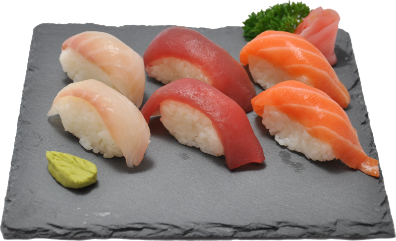 6 Sushi (2 Saumon, 2 thon, 2 daurade)